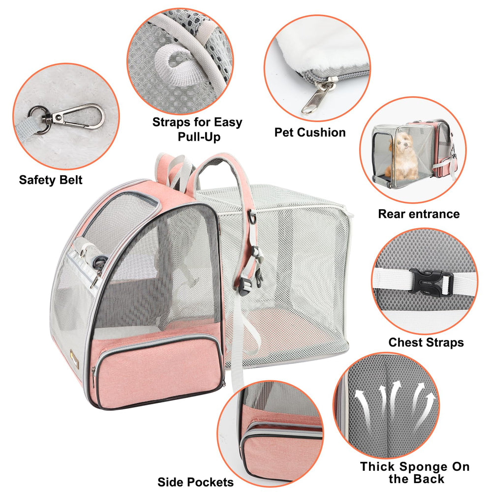Texsens traveler bubble backpack removable mat provides easy cleaning and cozy interior