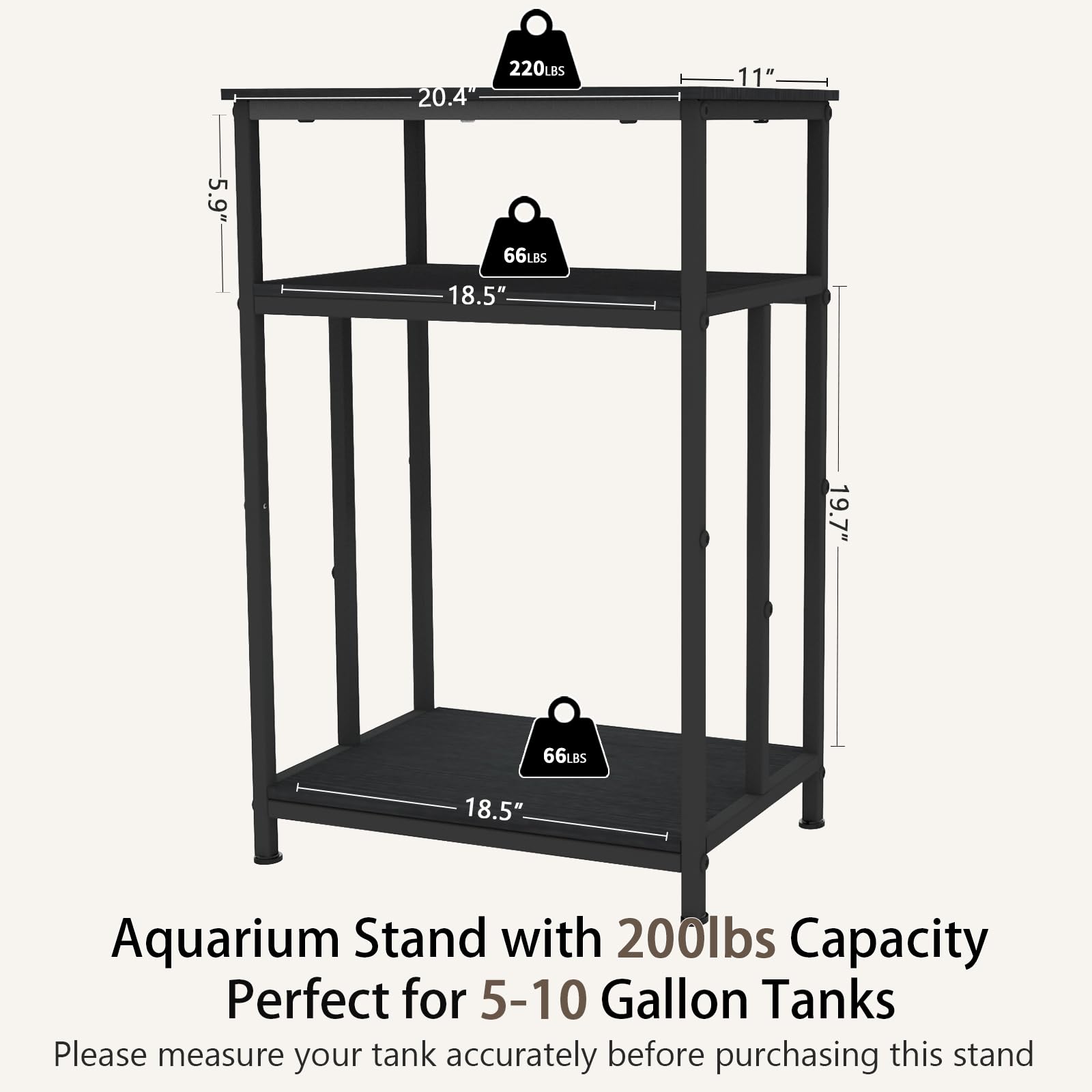 TFK Aquarium Stand adjustable feet ensure level stability on uneven floors