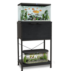 TFK vertical two-layer stand supports a 20-29 gallon aquarium, saving space.