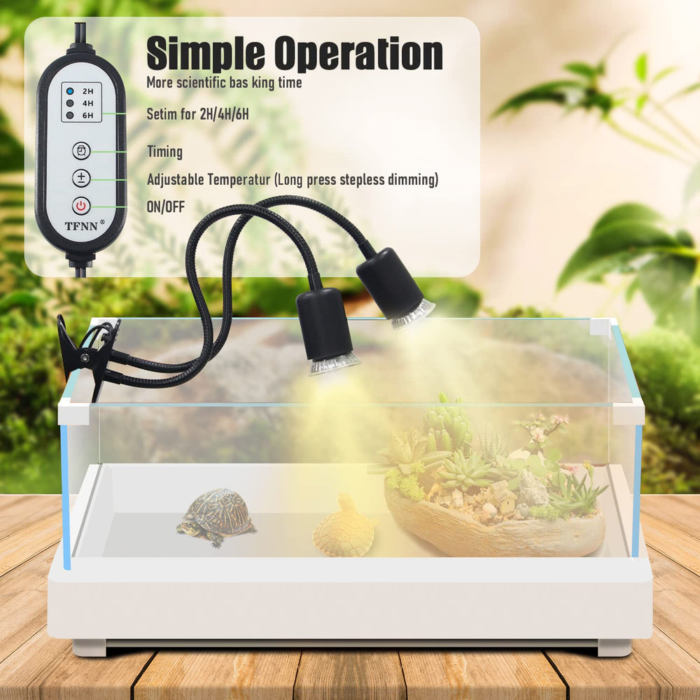 TFNN Reptile Heat Lamp clamp-assembly enables secure setup and reliable positioning.