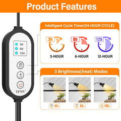 TFNN Reptile Heat Lamp clamp offers secure mounting in any habitat.
