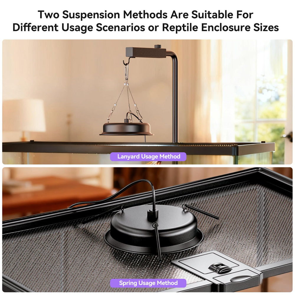 TFNN Reptile Light full-spectrum mode activated for natural sunlight simulation.
