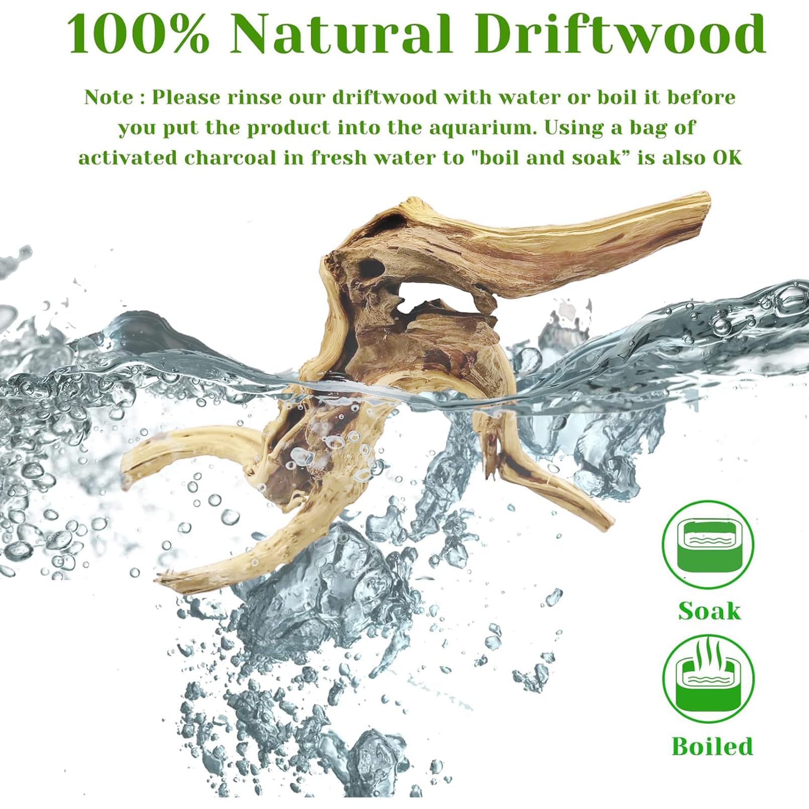 Tfwadmx driftwood log decor for aquarium enhances habitat aesthetics and hiding spaces.