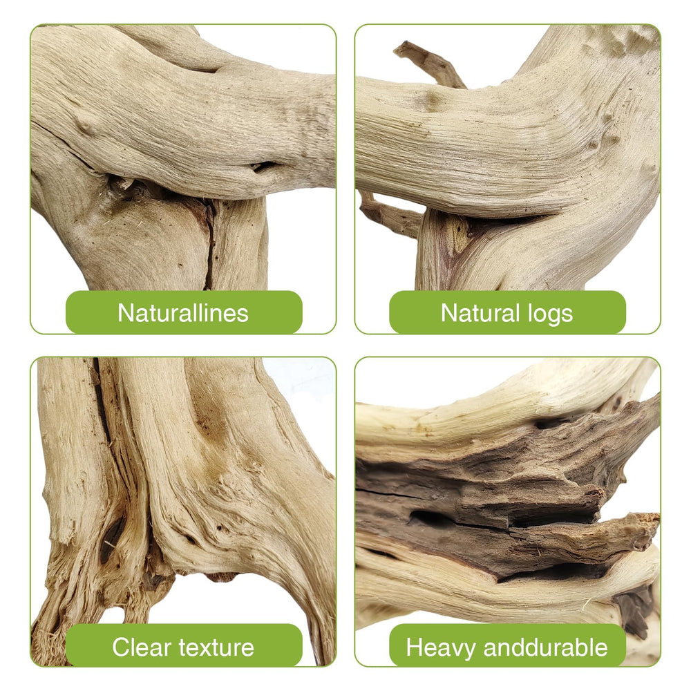 Tfwadmx driftwood lightweight branches support climbing and exploration in tanks.