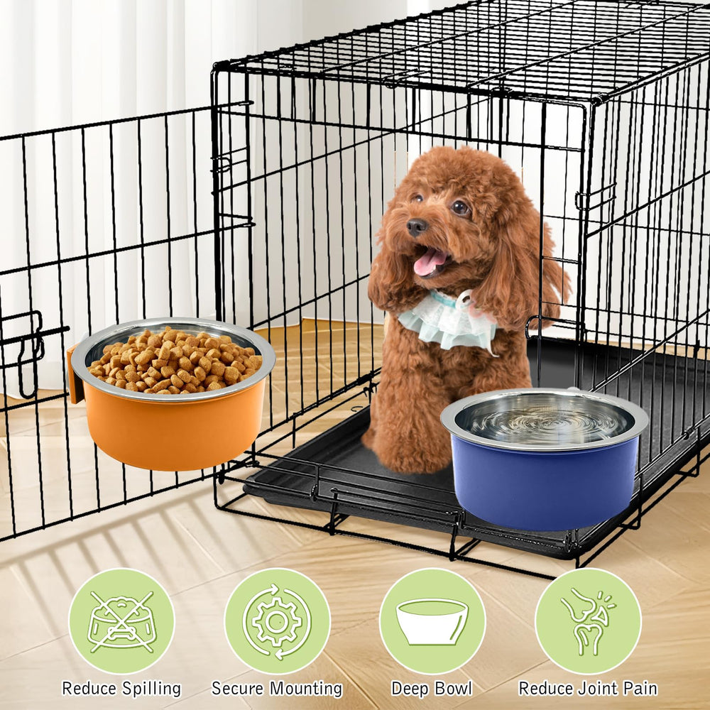 Tfwadmx easy-install hanging bowls shown on cage with a simple knob.