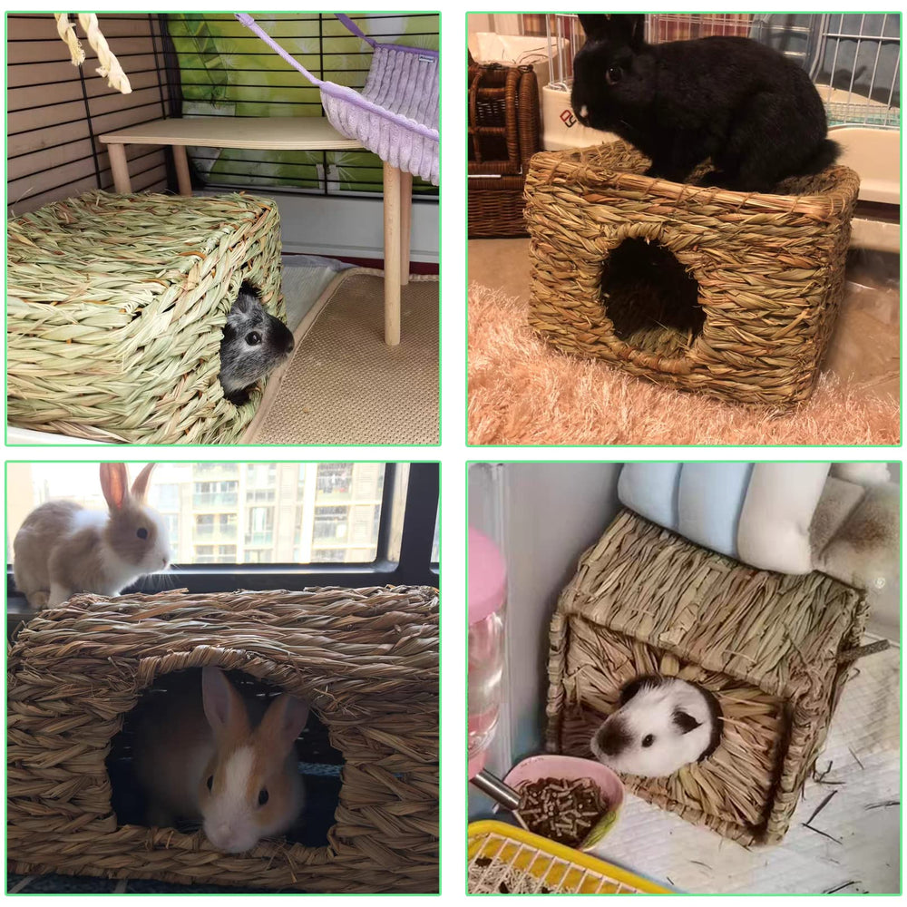 Tfwadmx Rabbit Grass House easy to wipe clean and store between uses