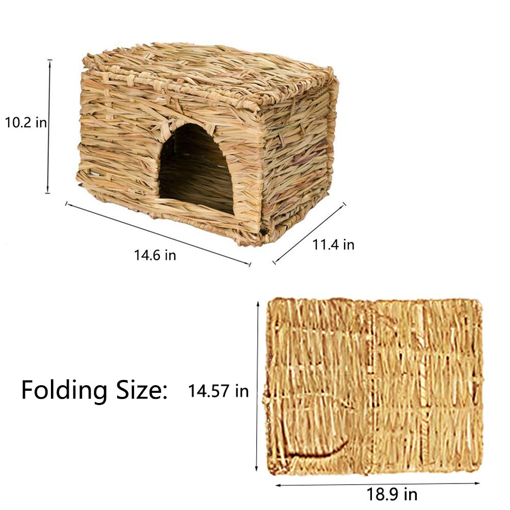 Tfwadmx Rabbit Grass House dental wear from natural fiber chewing supports healthy chewing habits