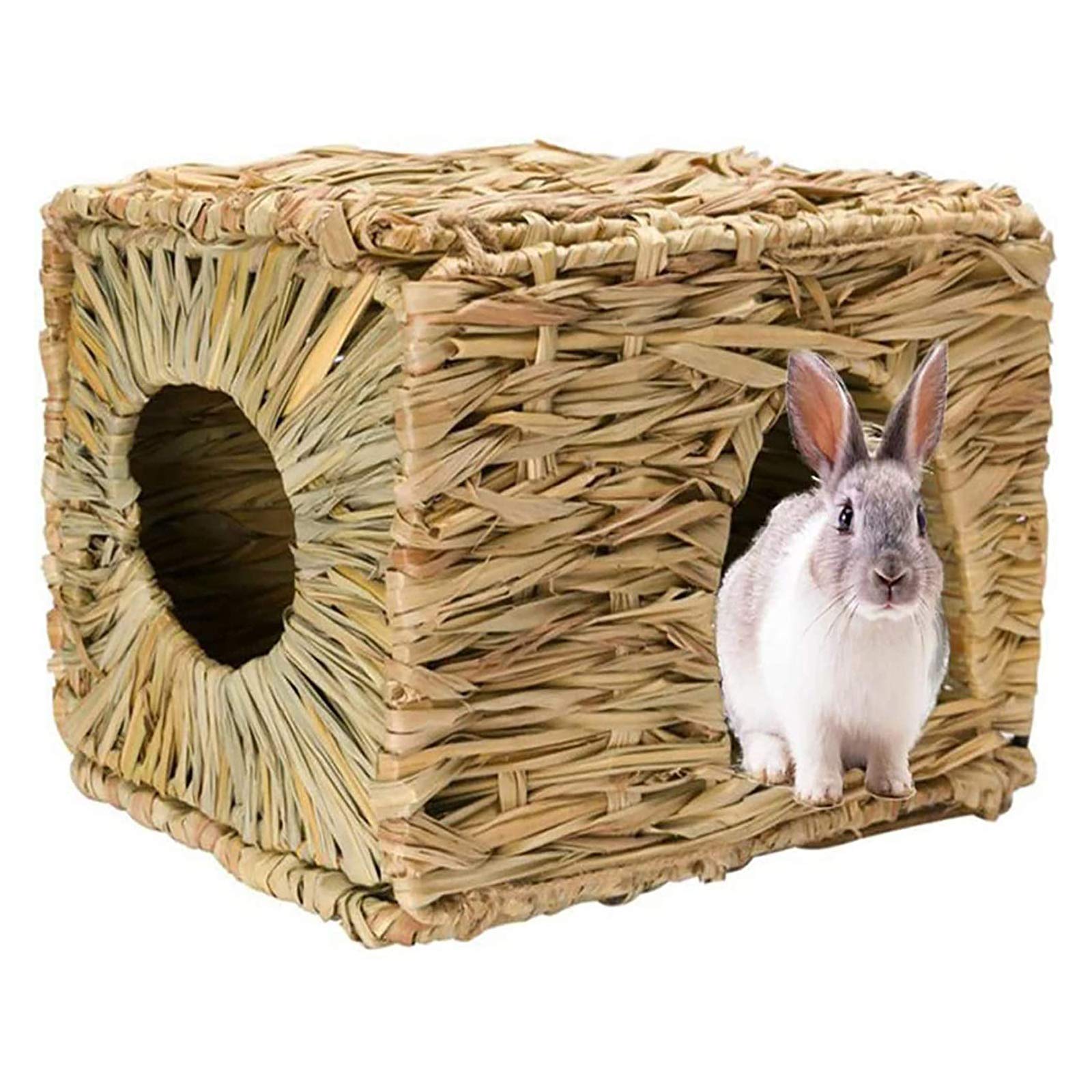 Tfwadmx Rabbit Grass House exterior view showing a spacious natural hideaway for small pets