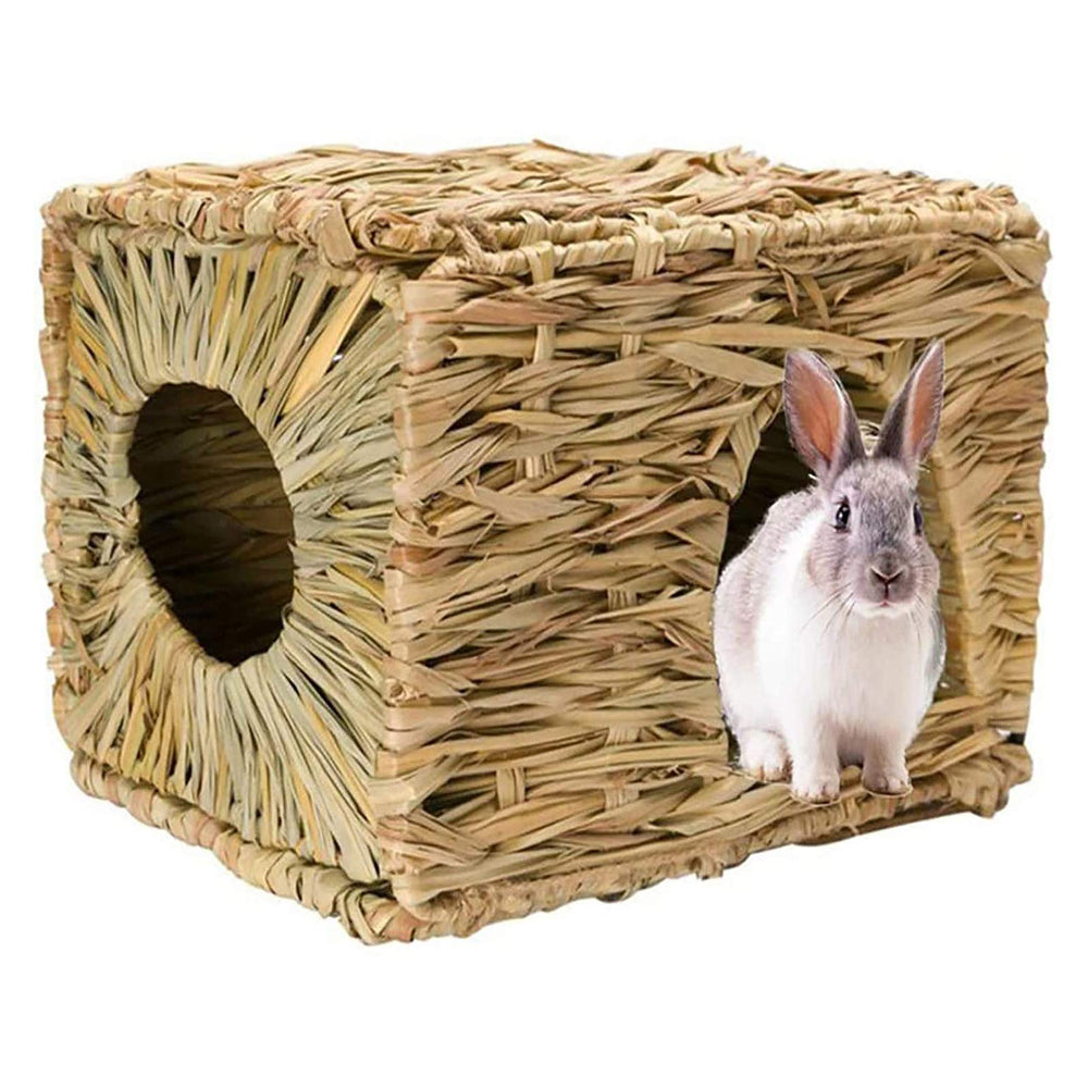 Tfwadmx Rabbit Grass House exterior view showing a spacious natural hideaway for small pets