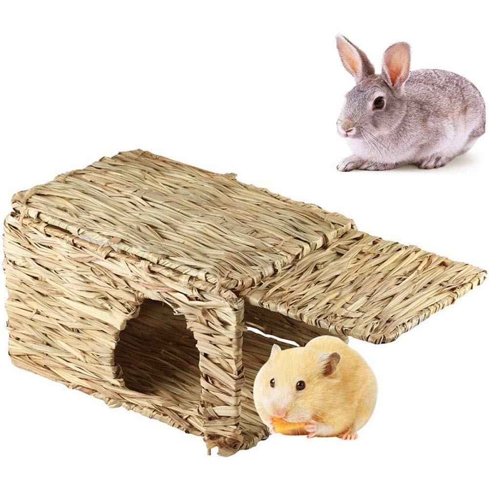 Tfwadmx Rabbit Grass House paws safety design protects paws from hard cage bars