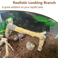 Tfwadmx realistic wood-like branch appearance provides safe, low-maintenance habitat decoration.