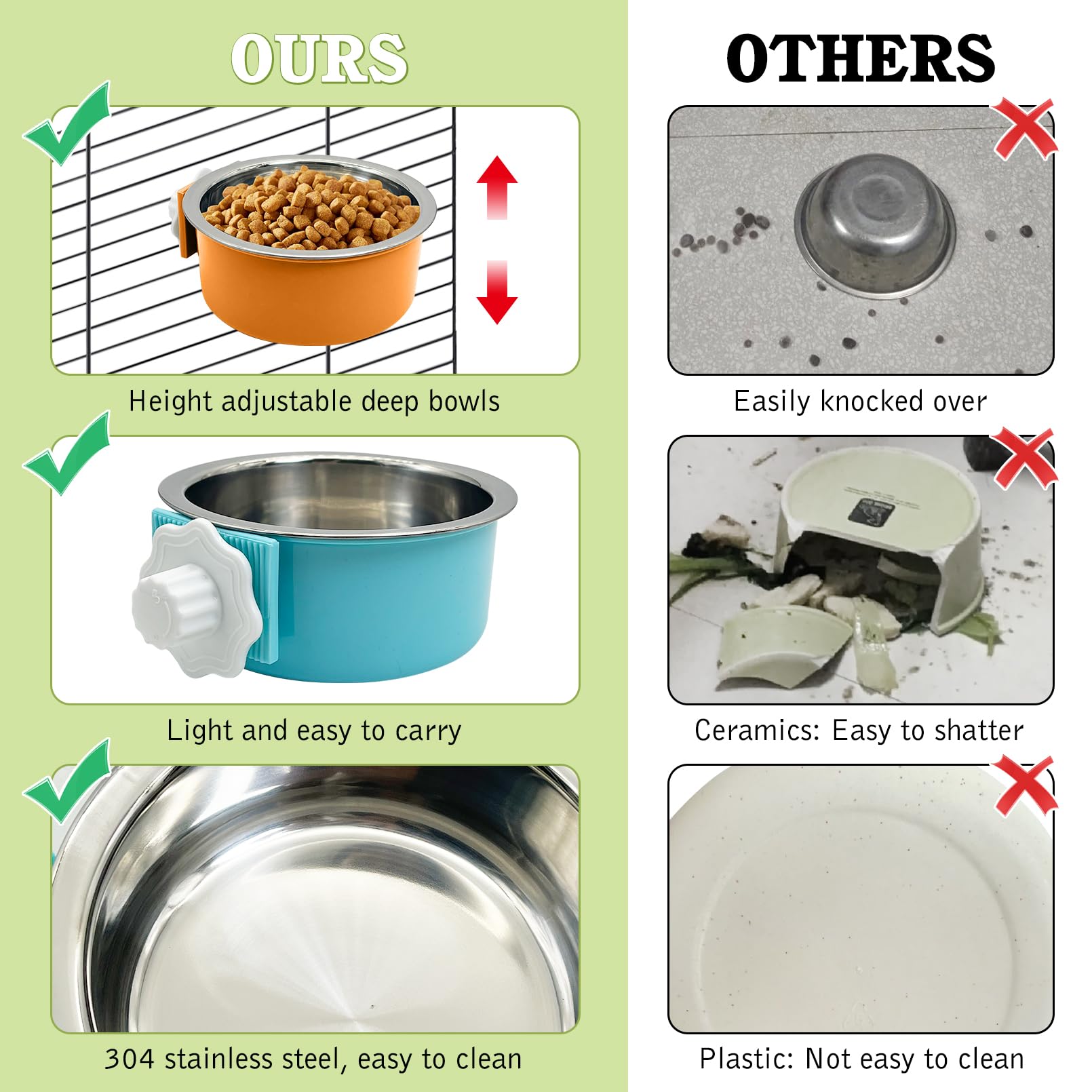 Tfwadmx removable stainless steel inner bowl offers durability and rust resistance.