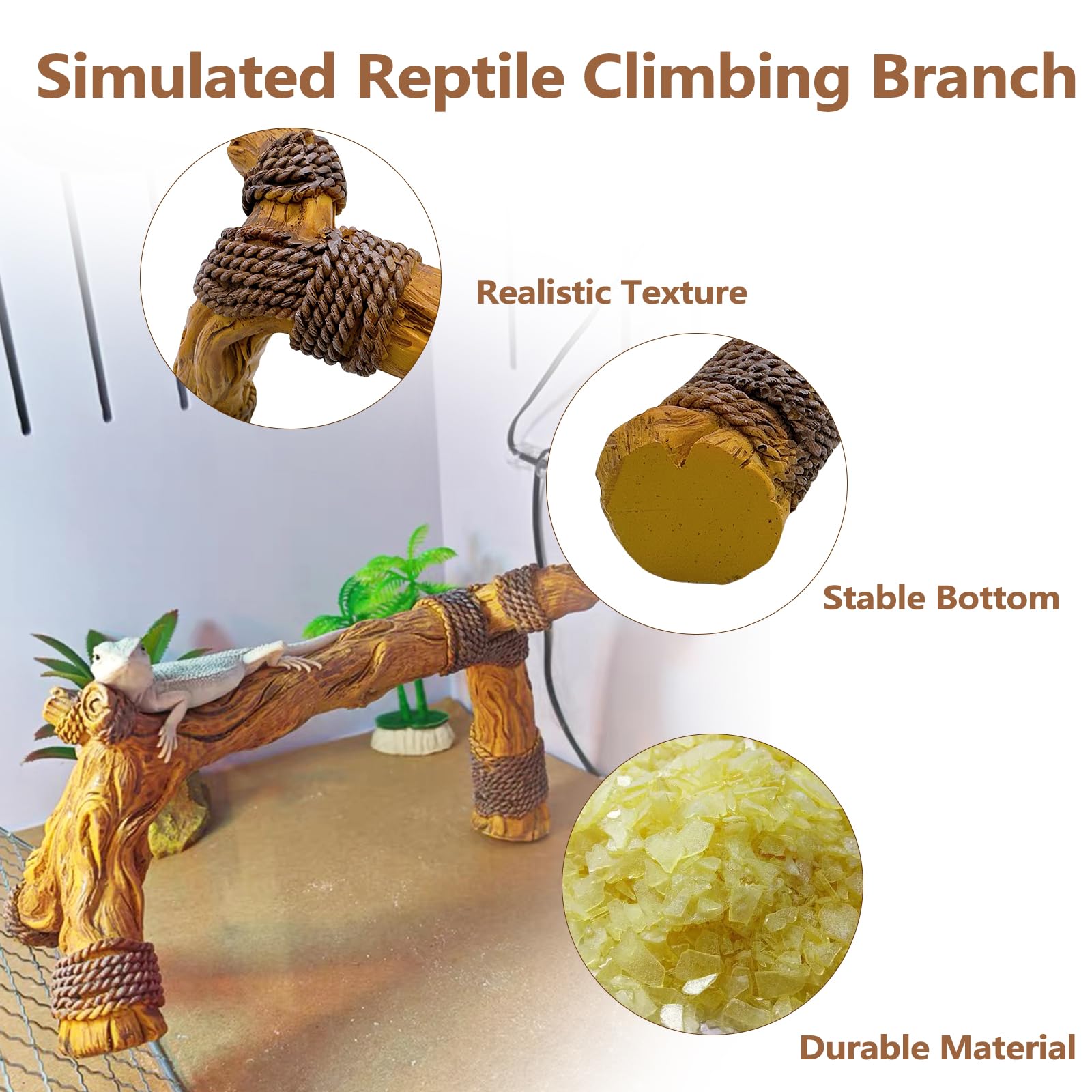 Tfwadmx reptile terrarium decor branch blends with desert or rainforest setups for seamless styling.