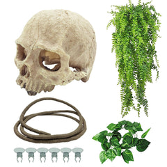 Tfwadmx reptiles skull hide ornament creates natural shelter for small reptiles.