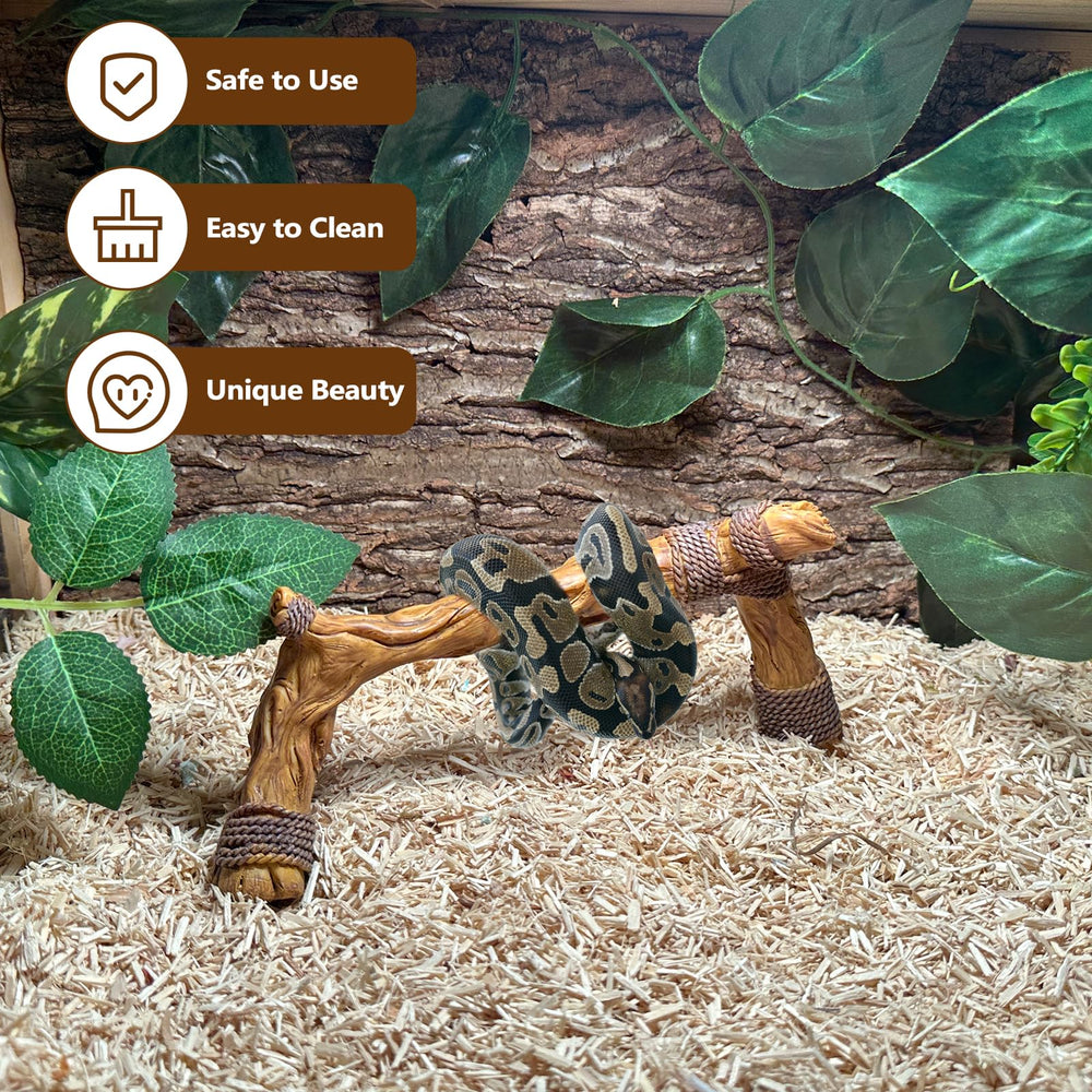 Tfwadmx small reptile branch 9.5 inch size supports geckos and hermit crabs comfortably.