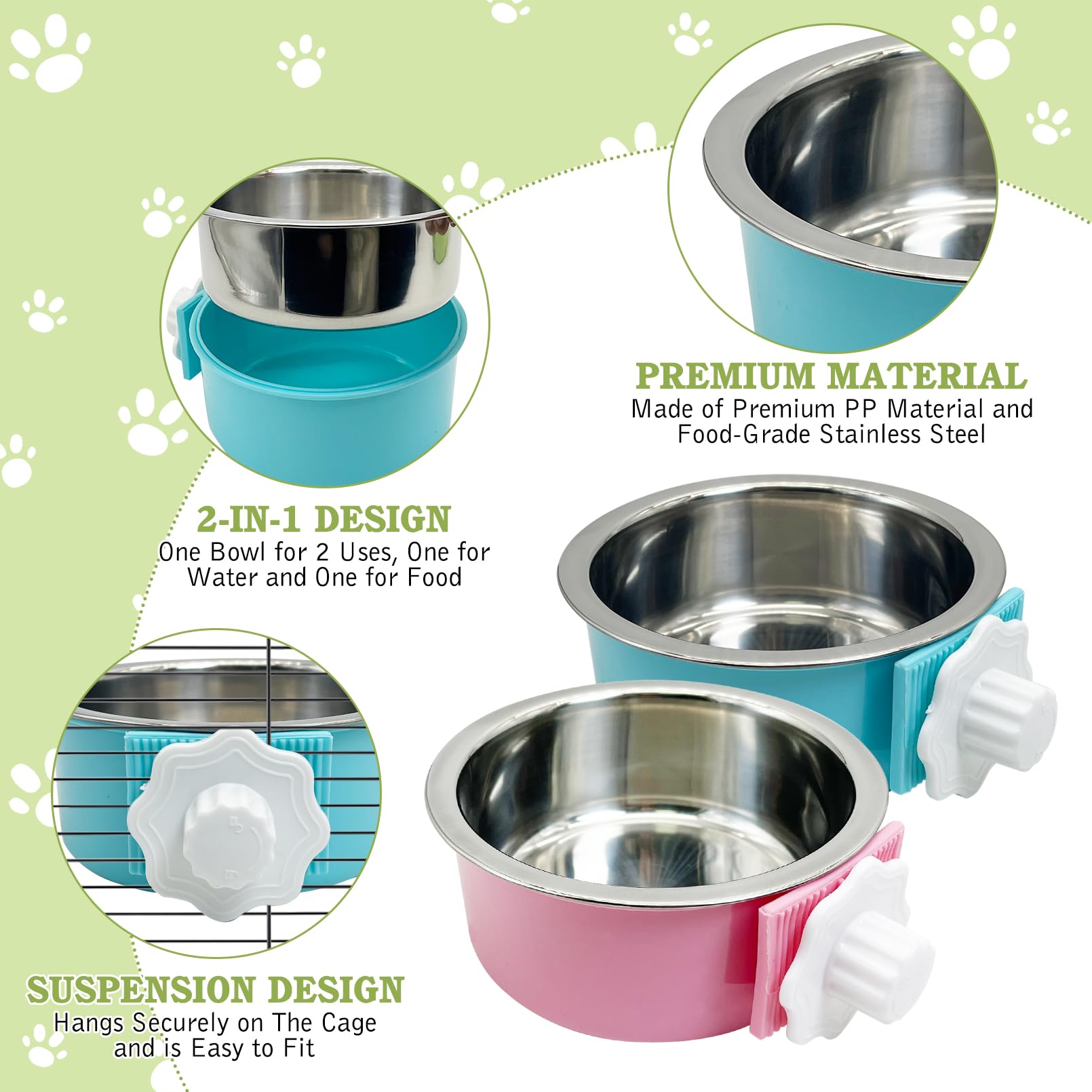 Tfwadmx stainless-steel inner bowl close-up: durable, rust-resistant surface for pets.