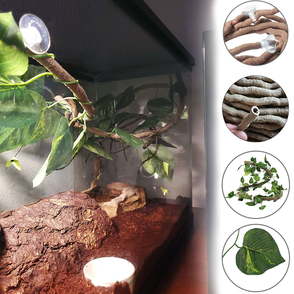 Tfwadmx terrarium ornament set boosts habitat complexity and hiding options.