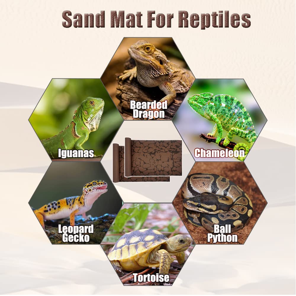 Tfwadmx two-piece reptile carpet set ready to use in tanks.