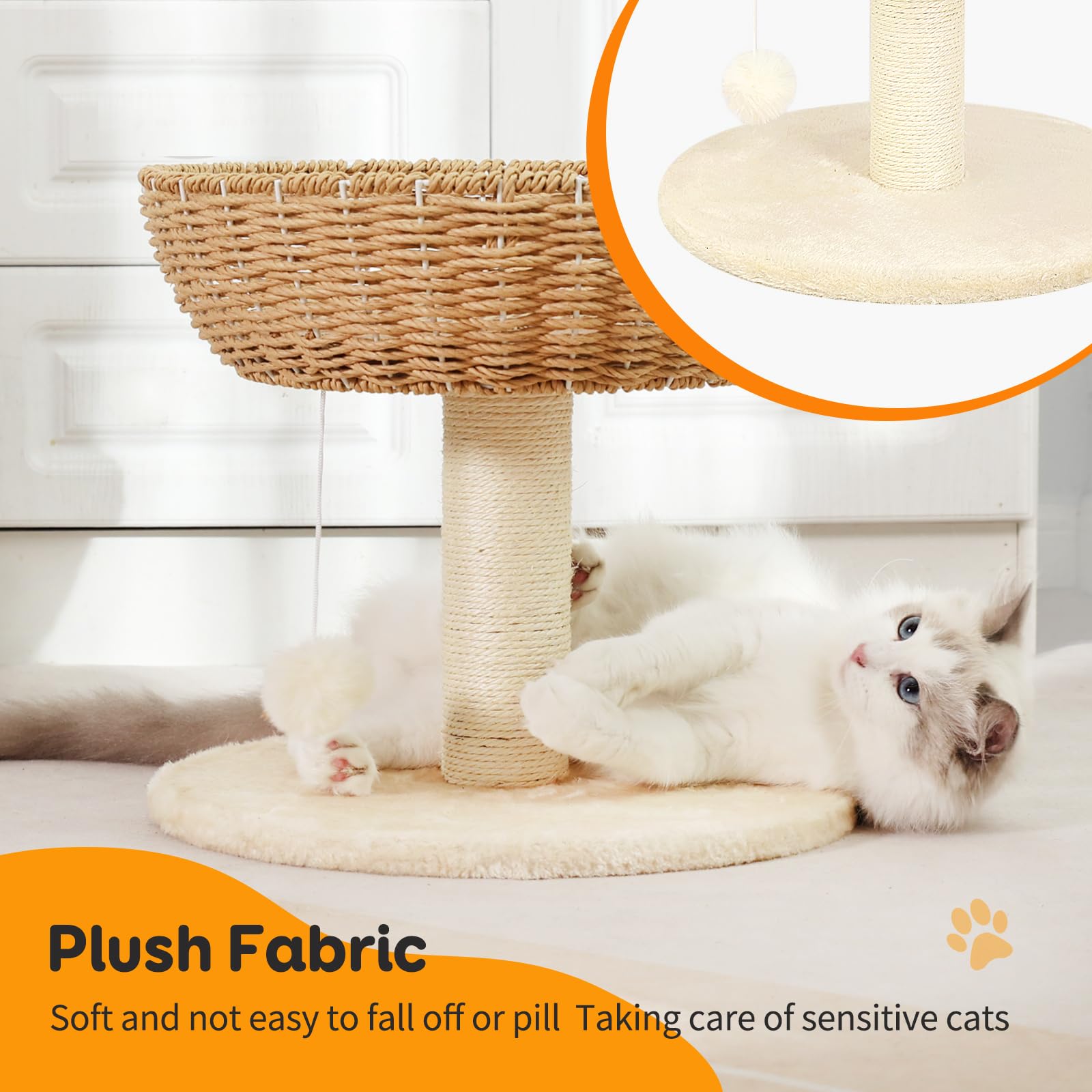 TGMVI stable base keeps the cat condo steady during play.