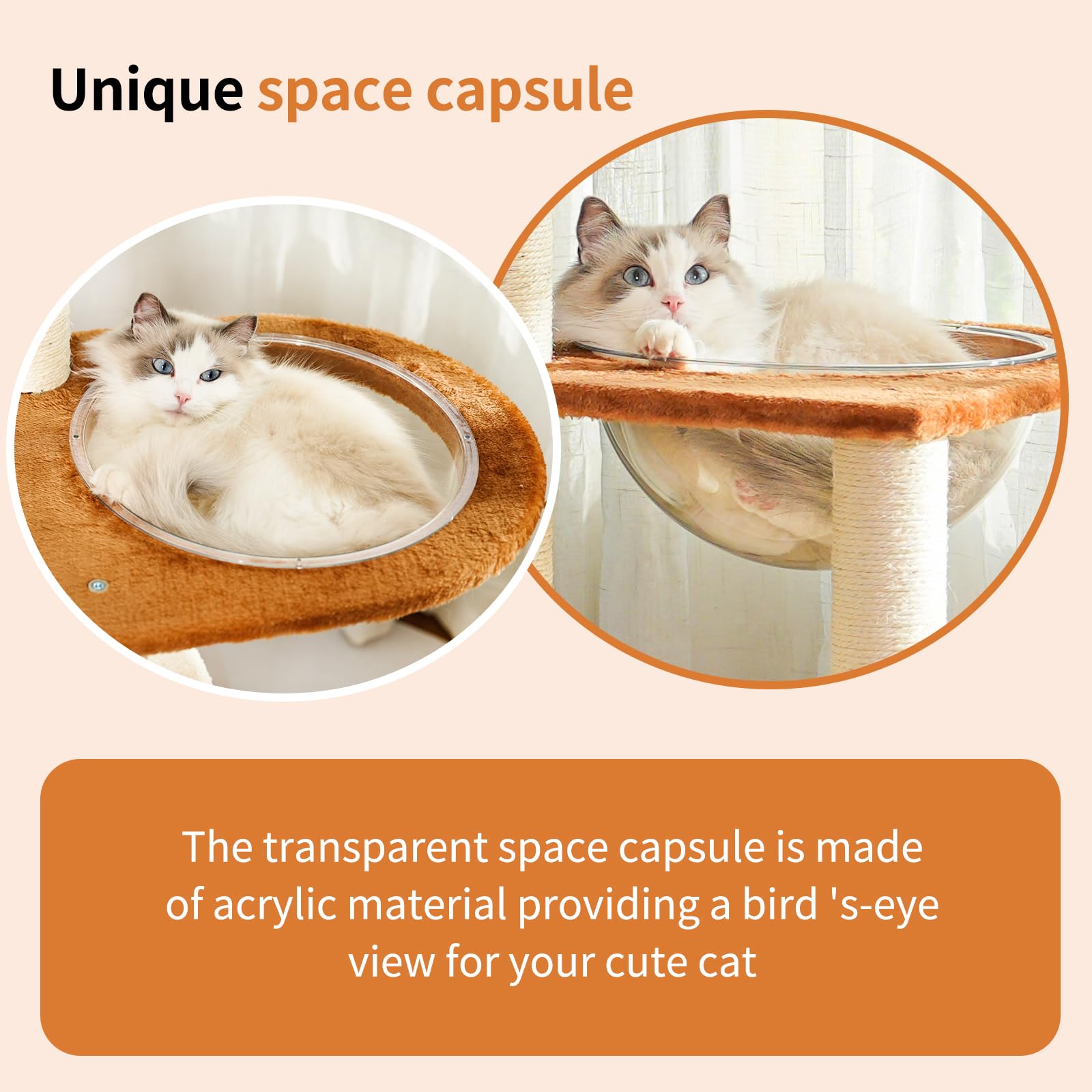 TGMVI multi-level cat condo with lookout supports climbing and independent per-cat lounging