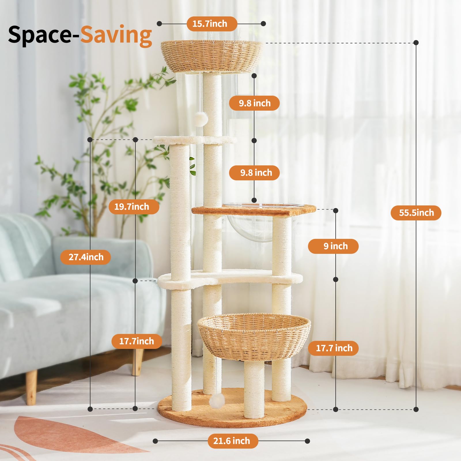 TGMVI sisal covered posts deliver durable scratching and furniture protection