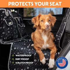 TGWF hammock configuration keeps dogs secure and comfortable on long drives.