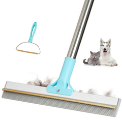 Thalomely carpet rake with 54-inch handle ready for easy pet hair removal