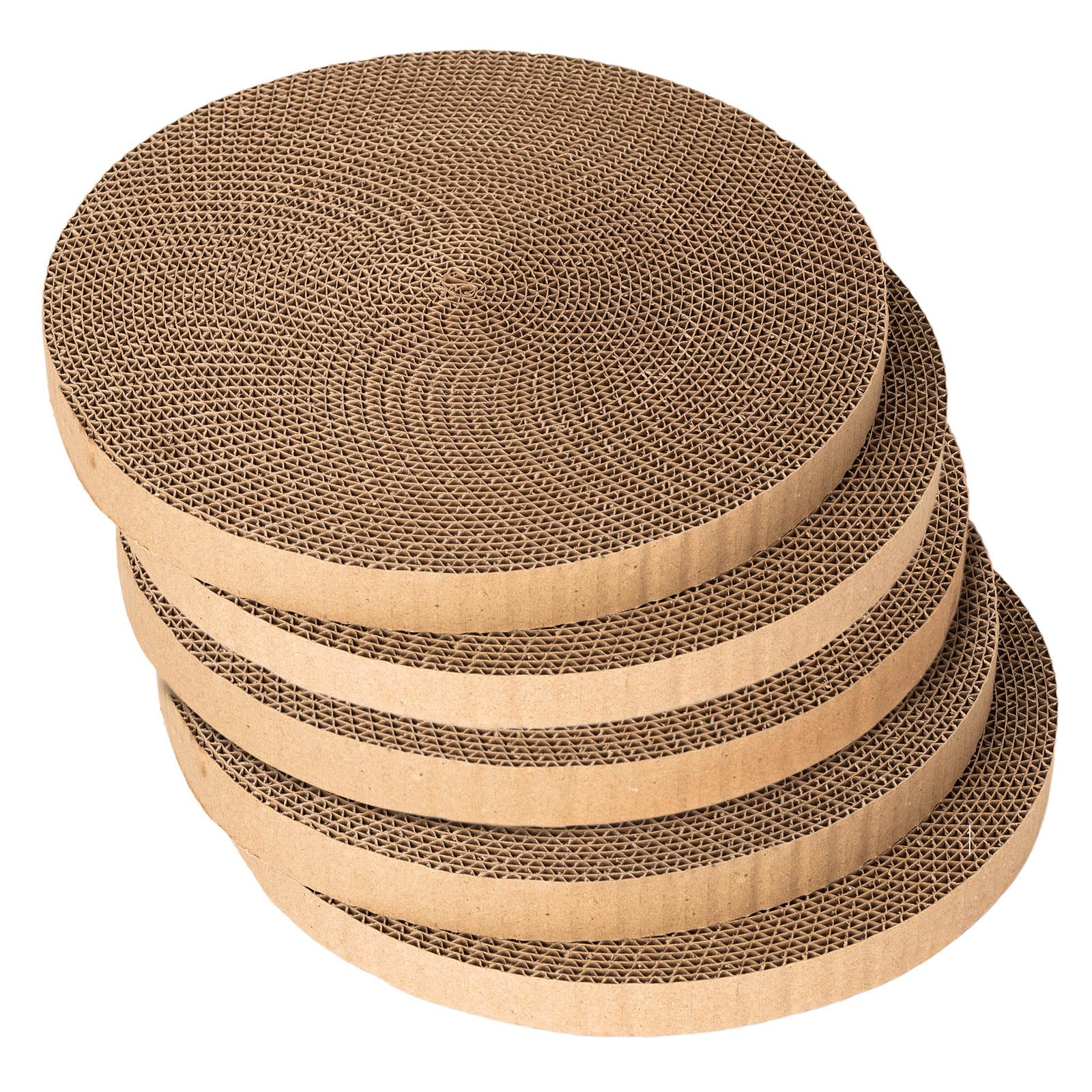 THAMIAO round cat scratcher refill with 10-inch surface for indoor cats