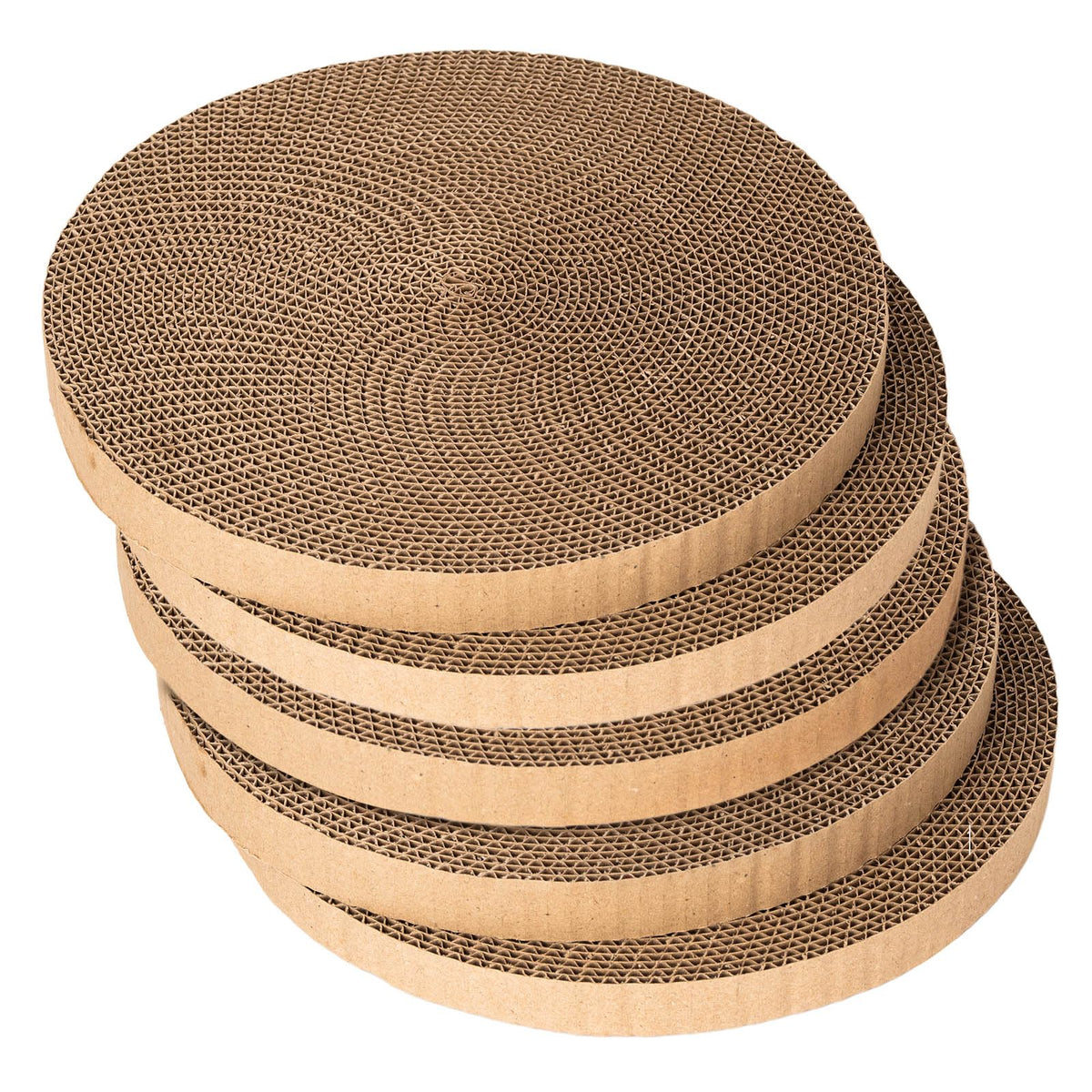 THAMIAO round cat scratcher refill with 10-inch surface for indoor cats