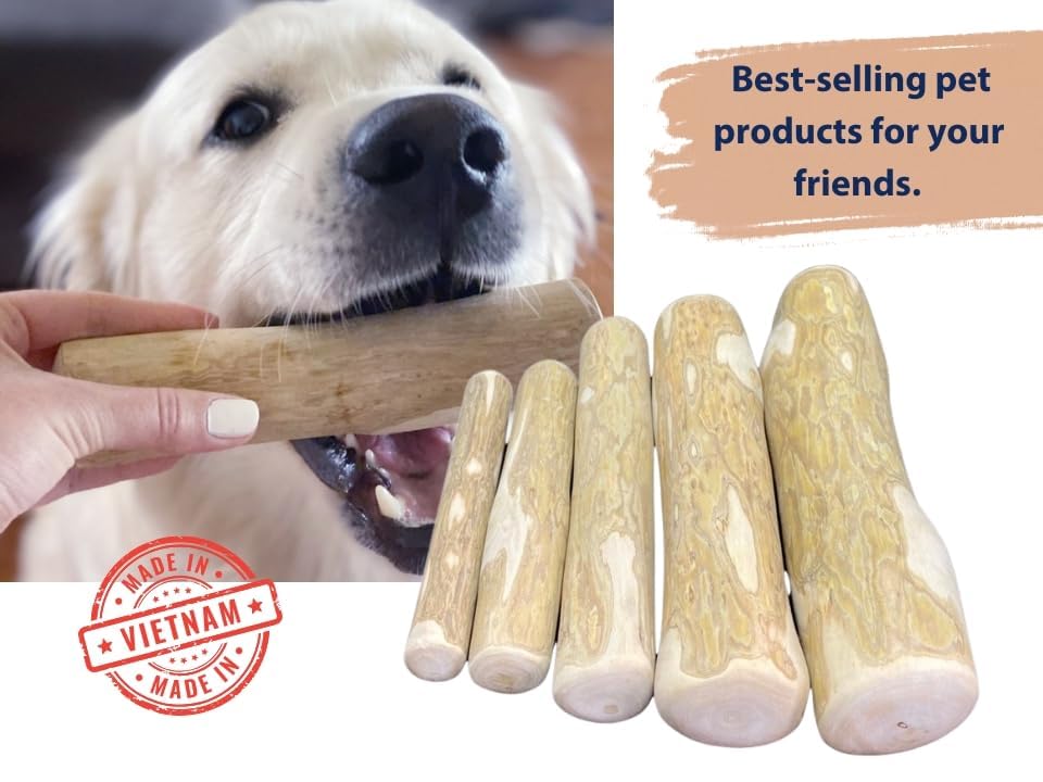THATUWOOD Coffee Wood Dog Chew Stick indoor play session shows safe boredom relief