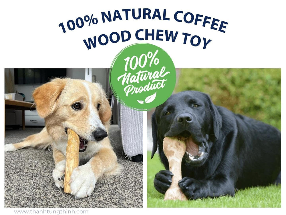 THATUWOOD Coffee Wood Dog Chew Stick in action supports canine engagement.