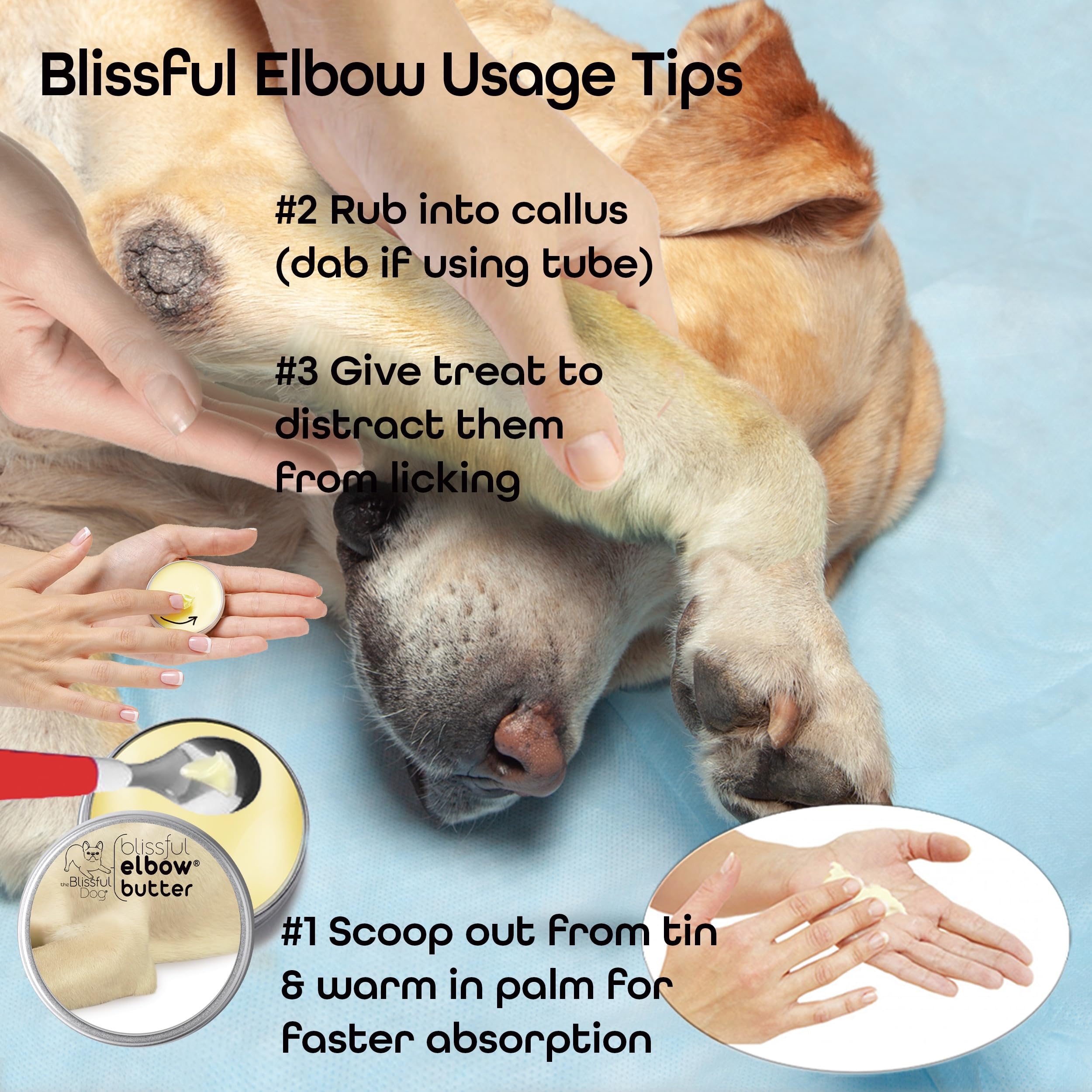 Con manzanilla, caléndula y hipérico para confort suave de The Blissful Dog.