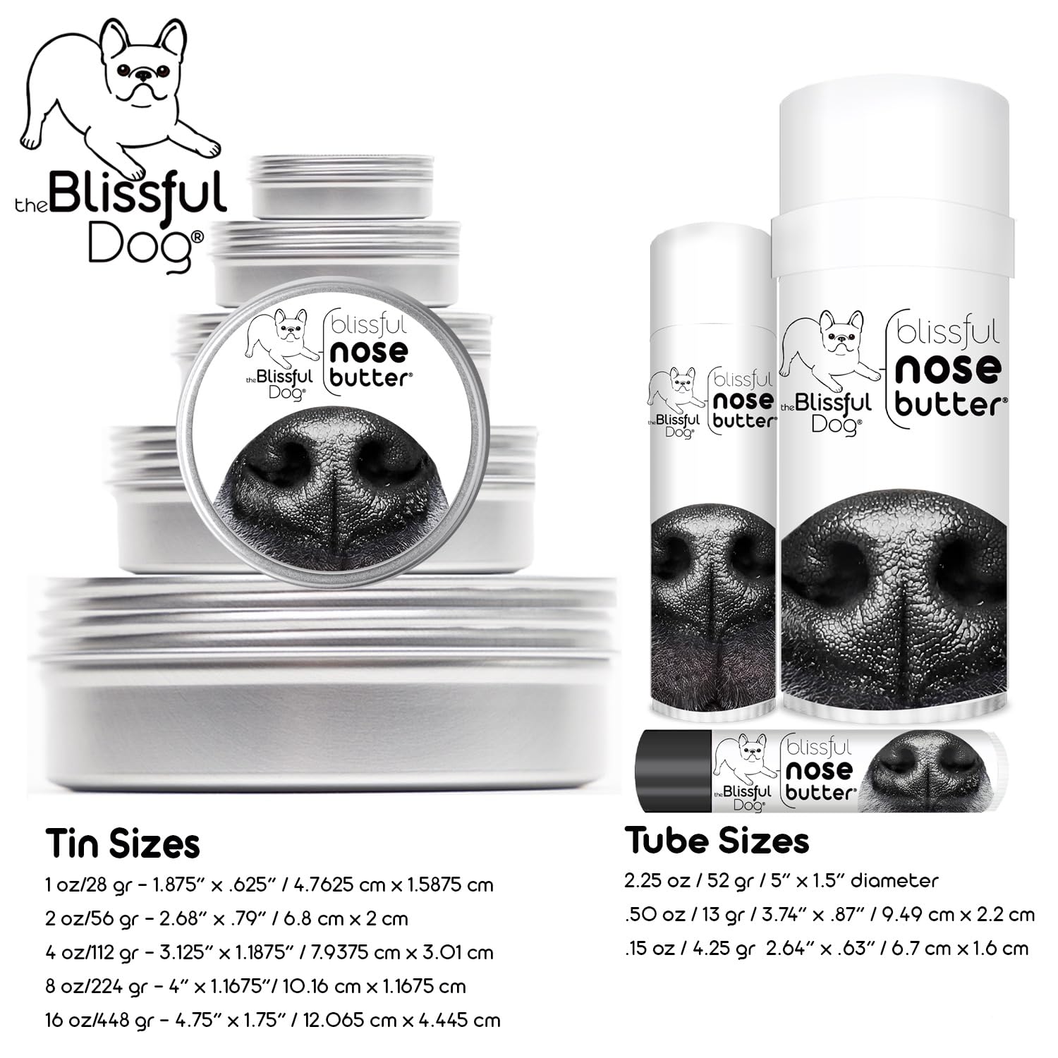 The Blissful Dog nose butter on a dog during routine care