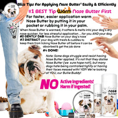 The Blissful Dog nose butter unscented packaging emphasizes safety