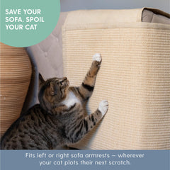 The Cat Ladies sisal-surface-couch-scratcher offers a natural scratch surface for claws.