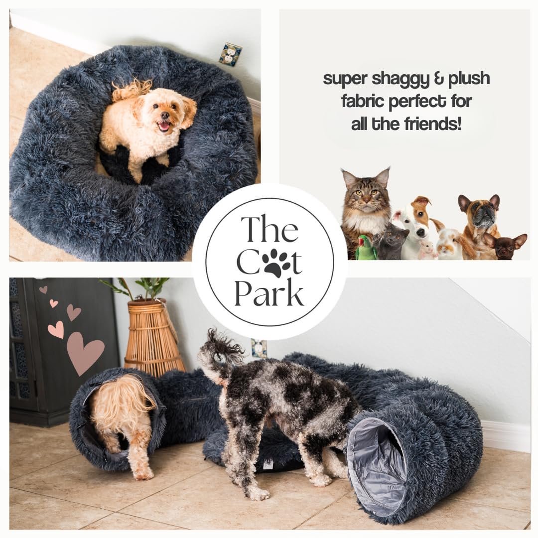 The Cat Park large cat nap space supports cats up to 33 lbs.