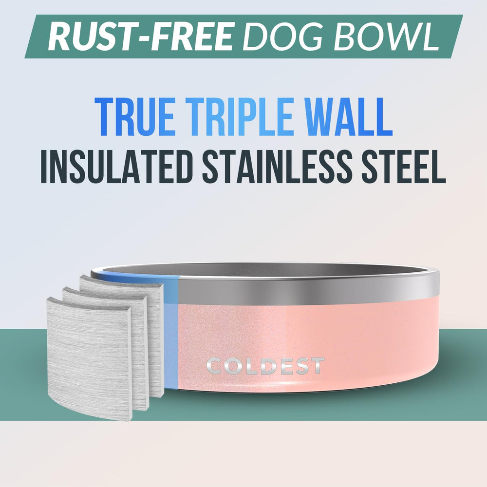 The Coldest Water 3-layer insulated stainless steel design maintains temperature.