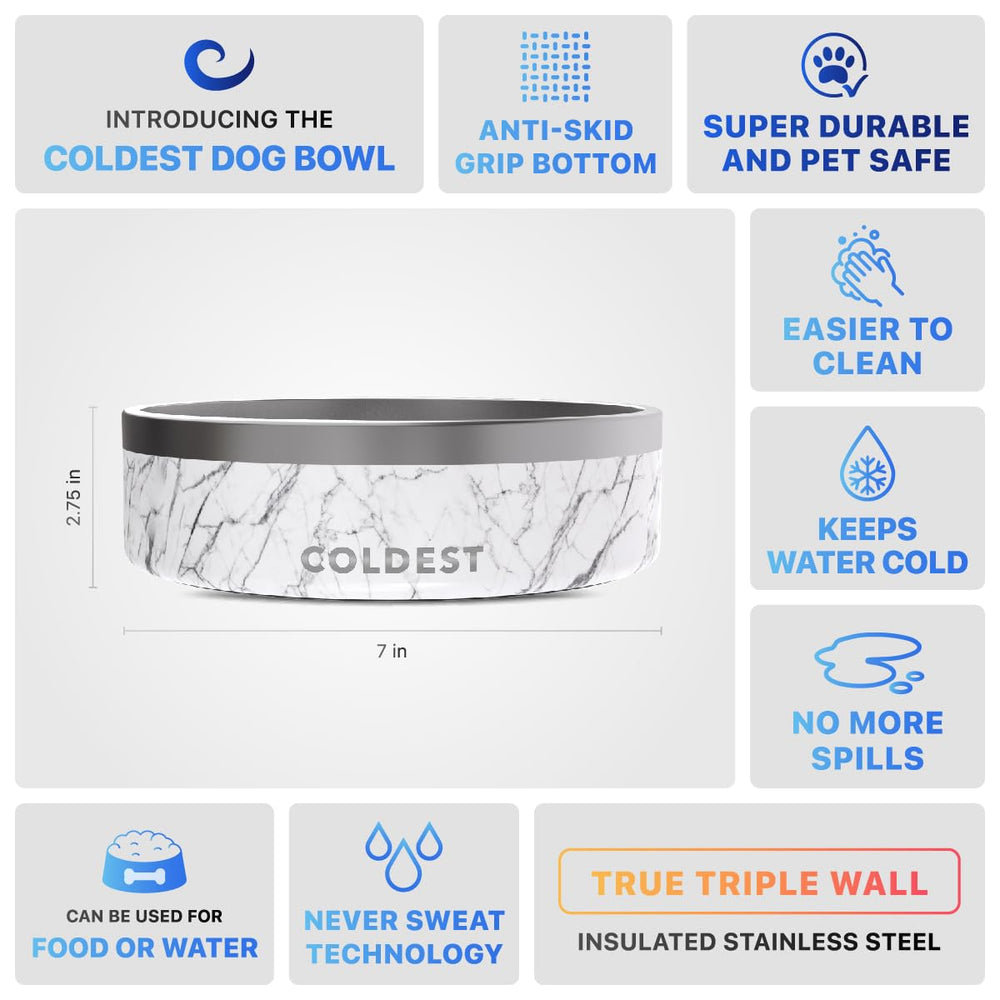 The Coldest Water Bowl dishwasher-safe feature simplifies cleanup after meals.