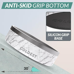 The Coldest Water Bowl non-slip bottom keeps meals tidy.
