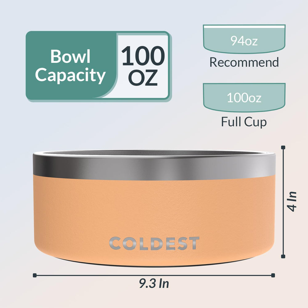 The Coldest Water Coldest Dog Bowl rust-resistant close-up highlights durability.