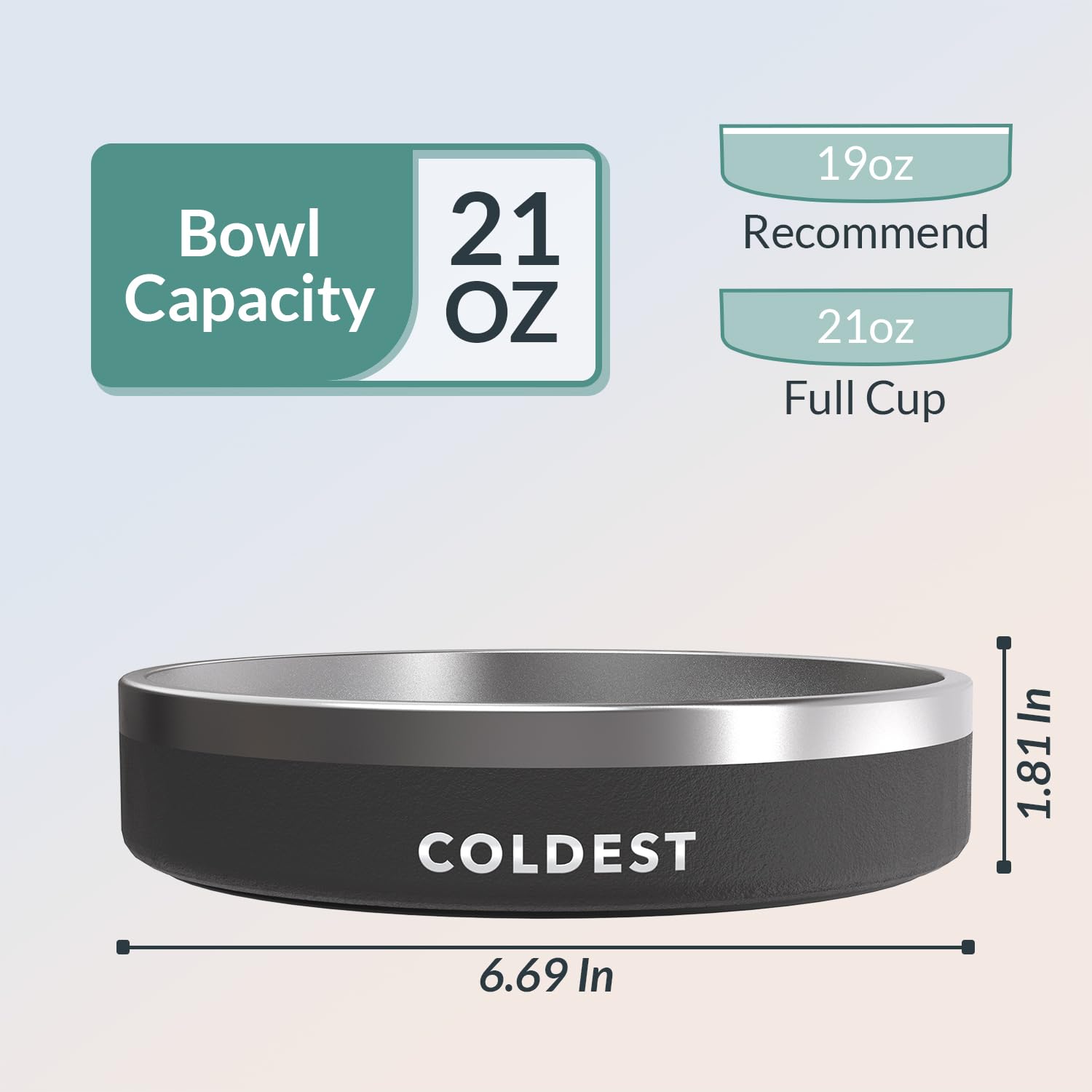 Coldest Water cuenco sin fugas, diseño anti-derrame para mascotas.