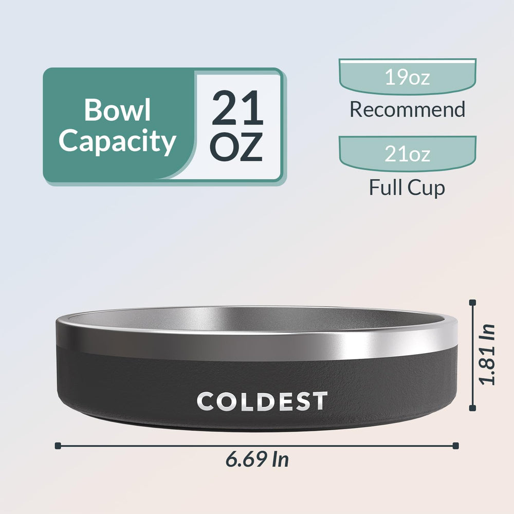 Coldest Water cuenco sin fugas, diseño anti-derrame para mascotas.