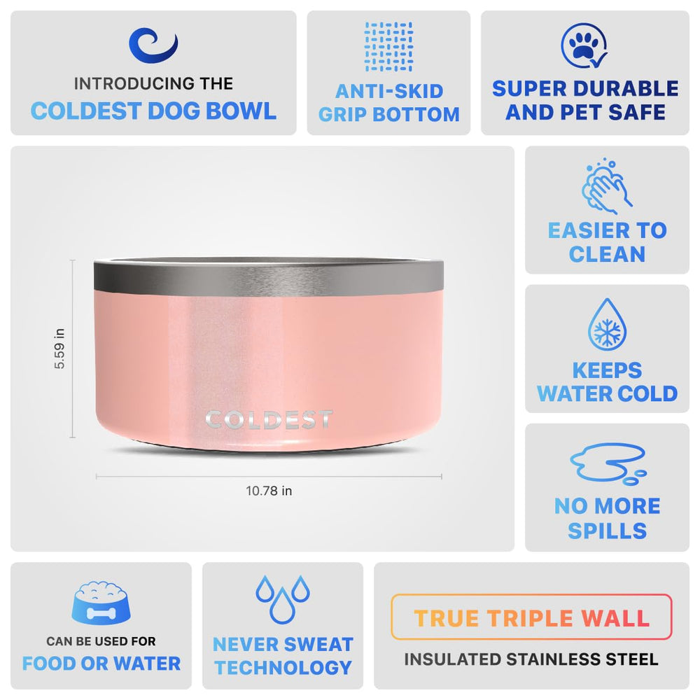 The Coldest Water dishwasher-safe dog bowl cleans easily.