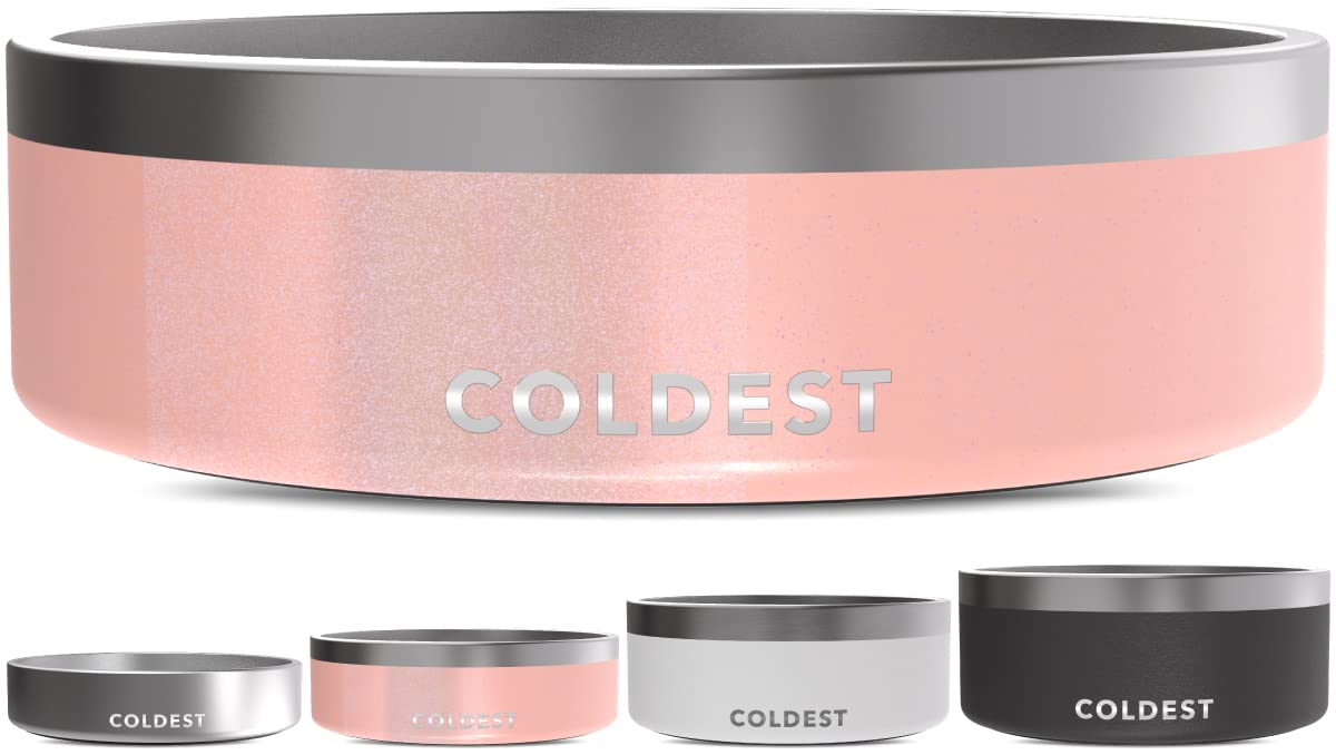 The Coldest Water dog bowl featuring anti-rust metal for durable daily use.