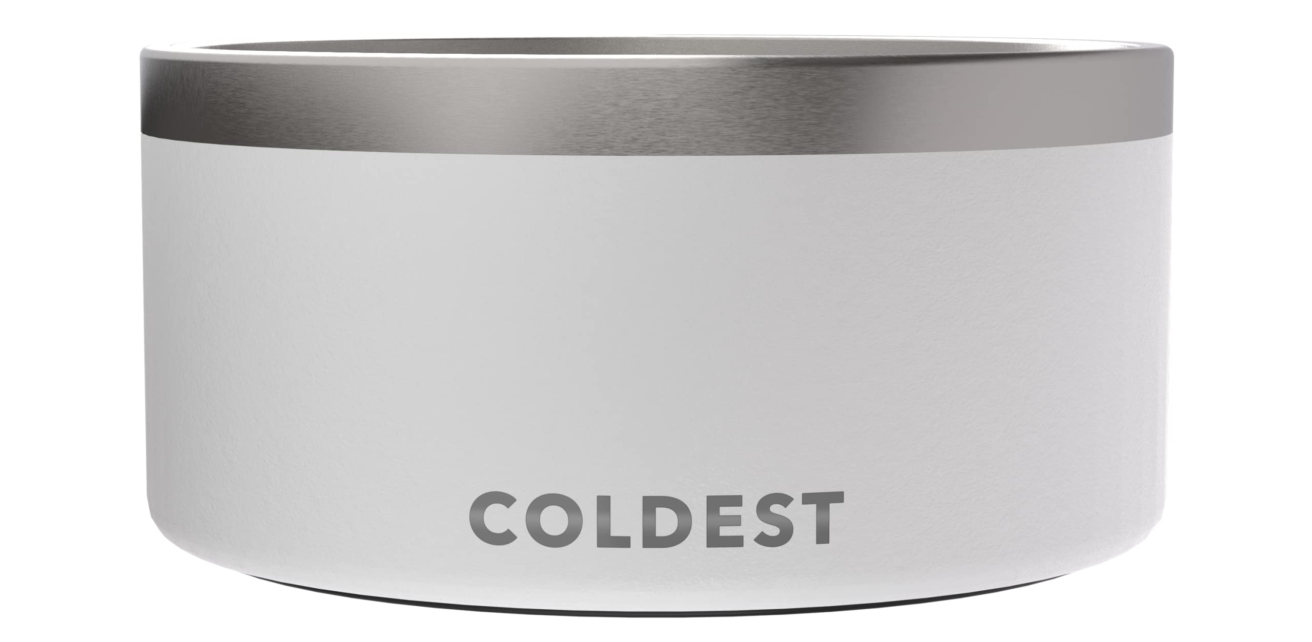 The Coldest Water dog bowl with anti-rust metal finish for lasting durability.