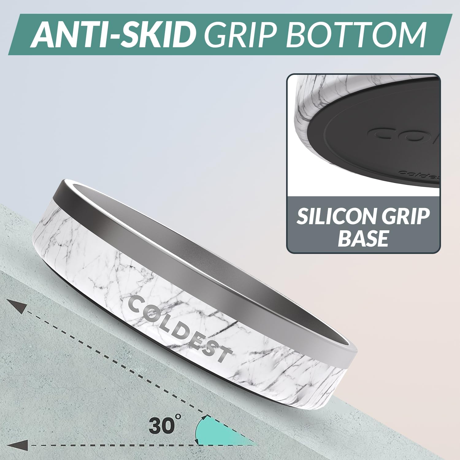 The Coldest Water dog bowl anti-slip base prevents spills during meals
