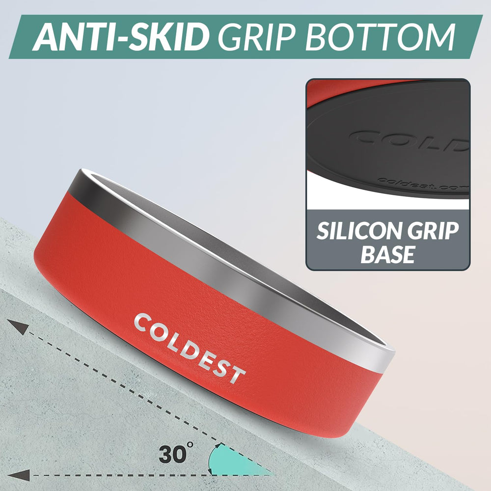 The Coldest Water dog bowl anti-slip base prevents spills during meals
