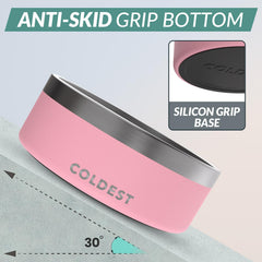 The Coldest Water dog bowl non-slip base prevents spills during meals