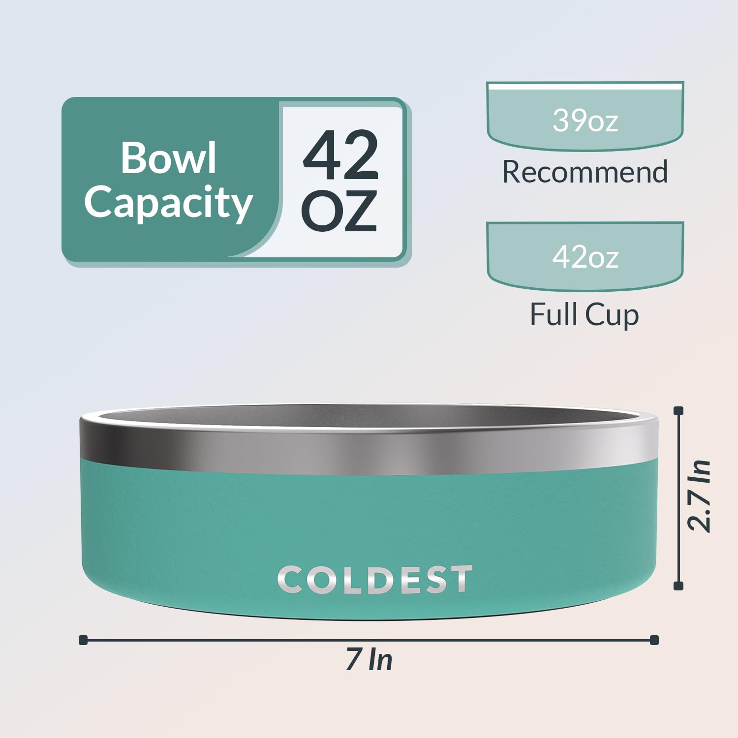 The Coldest Water dog bowl rust-proof stainless steel promises lasting durability.