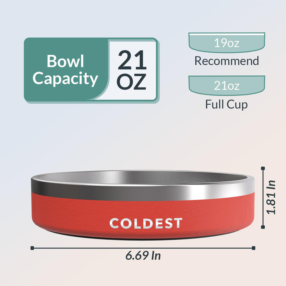 The Coldest Water dog bowl spill-proof design keeps floors clean during busy mealtimes.